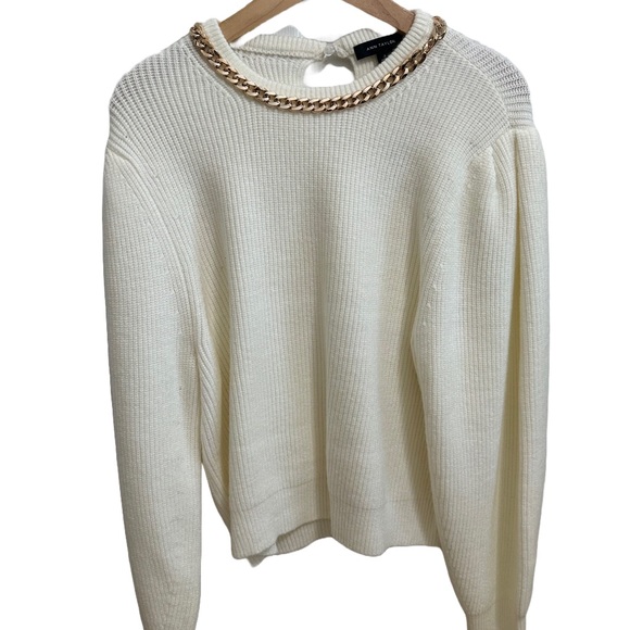 NWT Ann Taylor Elegant White Sweater - Picture 3 of 4